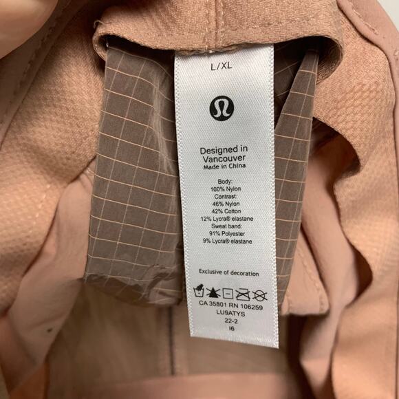 Lululemon Hat Women's Mauve Drawstring Hiking Run Trail Golf Tennis Ripstop Cap - Picture 4 of 7